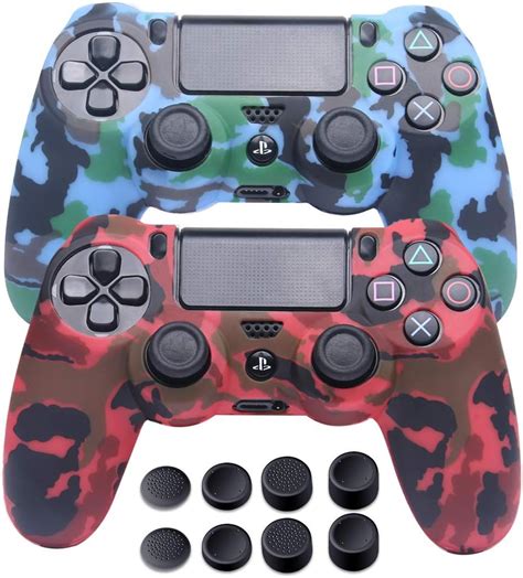 Amazon.com: Silicone Controller Covers Compatible with PS4 Controller ...