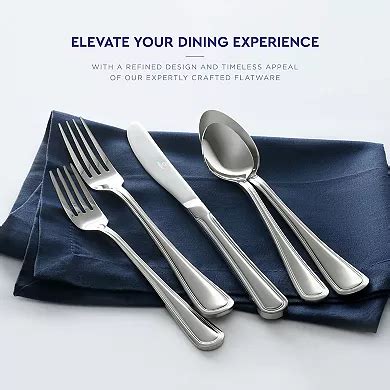 20-Piece Flatware Set, 18/10 Stainless Steel silverware sets Set for 4