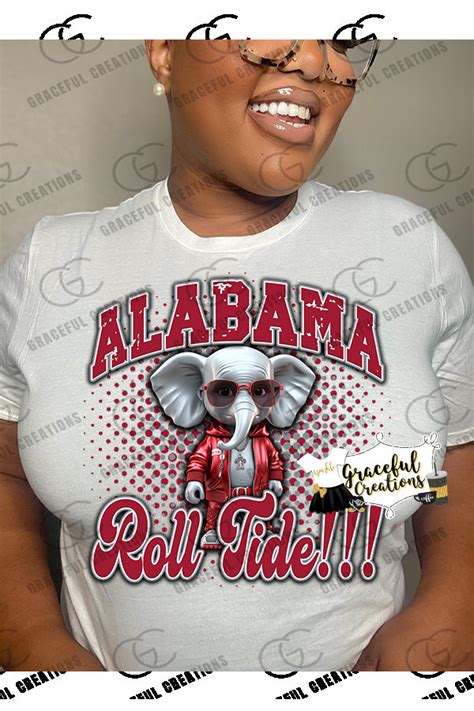 Alabama Roll Tide Trendy Mascot PNG Sublimation Transparent Design - Etsy