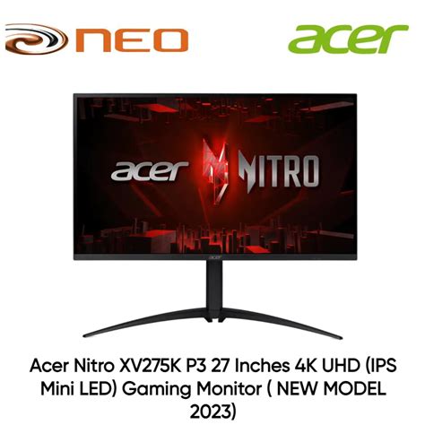 Acer Nitro XV275K P3 27 Inches 4K UHD (IPS Mini LED) Gaming Monitor with 160Hz refresh rate [NEW ...