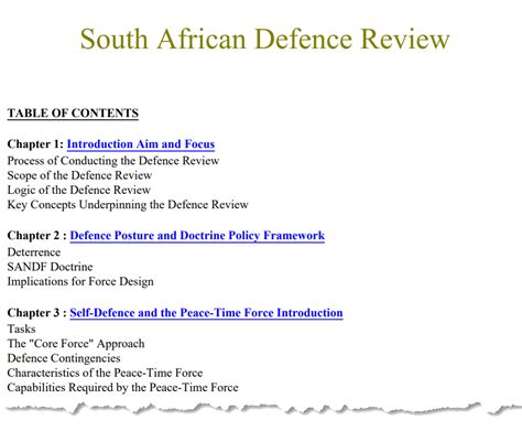 425 - Defence Review Committee, South African Defence Review 1998 (Pretoria: Department of ...