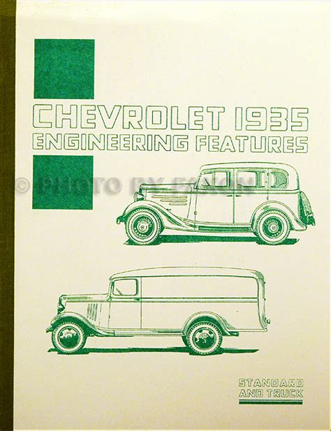 1935 Chevrolet Standard and Truck Engineering Features Reprint