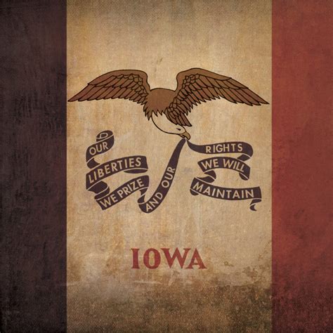 Iowa Flag Art by City Prints - The Map Shop