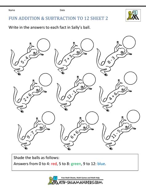 First Grade Math Activities