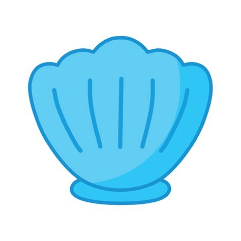 Flat Clam Clip Art with Outline Sea Animal Doodle Cartoon Animated Vector Illustration 24672700 ...