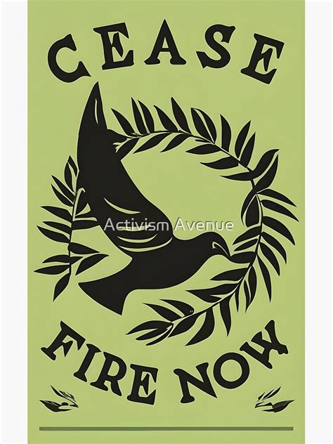 "Ceasefire - Ceasefire now Peace Dove" Poster for Sale by Activism Avenue | Redbubble