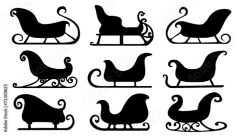 "sleigh silhouettes" Stock image and royalty-free vector files on Fotolia.com - Pic 72300625