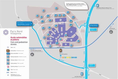 Paris expo Villepinte map - Map of Paris expo Villepinte (France)