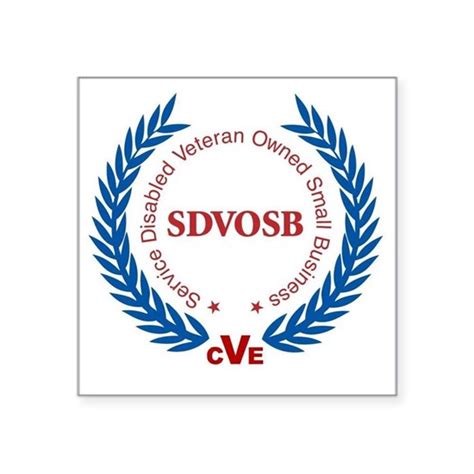 SDVOSB Logo Square Sticker 3" x 3" by ADMIN_CP80433407 - CafePress