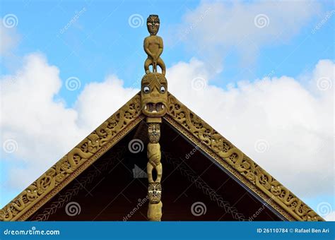 Maori Marae editorial stock image. Image of hand, history - 26110784