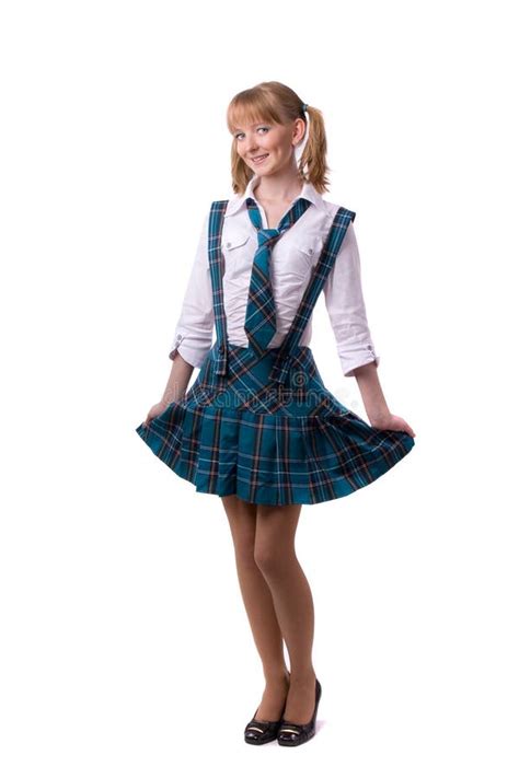 Senior High School Student In Uniform Is Posing Stock Photo - Image ...