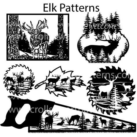 Elk Patterns Package- 39- Scroll Saw Elk Patterns