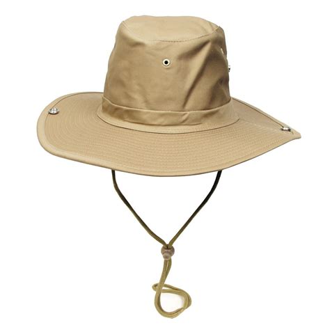 Bush hat, khaki, chin strap, foldable brim Reference : 11432 ...