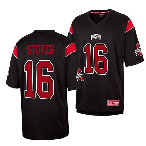 Cade Stover Ohio State Buckeyes #16 Black Jersey Fashion Men's Replica ...