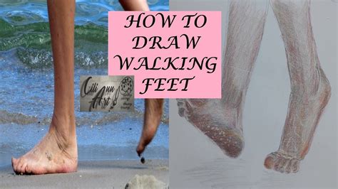 How To Draw Walking Feet Easy | Step By Step Drawing Tutorial - YouTube