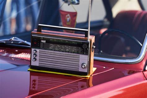 Old radio with antenna stock image. Image of classic - 24190829