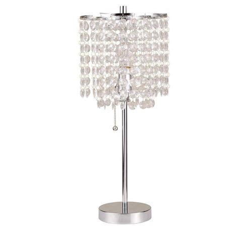 ORE International 20.25 in. Chrome Deco Glam Table Lamp-8315C - The Home Depot