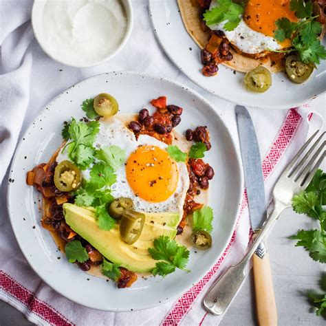 Huevos Rancheros with Avocado, Black Bean and Mushroom - Nadia Lim ...