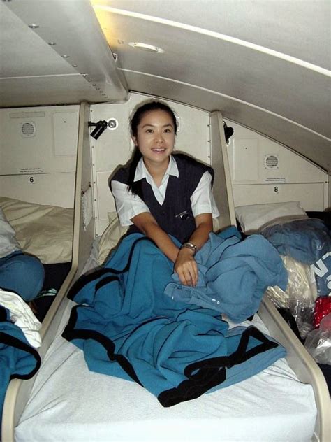 World stewardess Crews: Funny KLM flight attendant on bed