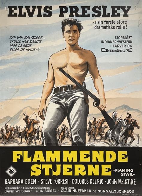 Flaming Star (1960) Danish movie poster