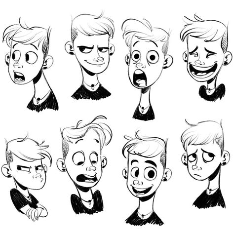 A little work on some expressions. So good to comeback to simple lines sometimes ! 😊 #boy # ...