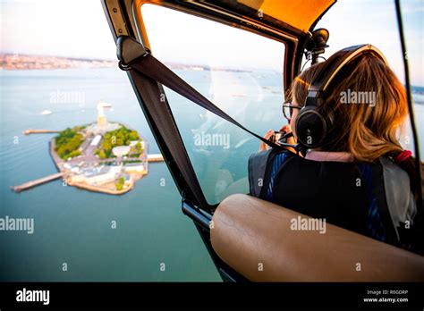 New York Statue of Liberty helicopter tour flight Stock Photo - Alamy