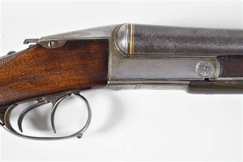 Ancien FUSIL DE CHASSE ALLEMAND DE MARQUE F. W. KESSLER, calibre 16/65 à canons damas...