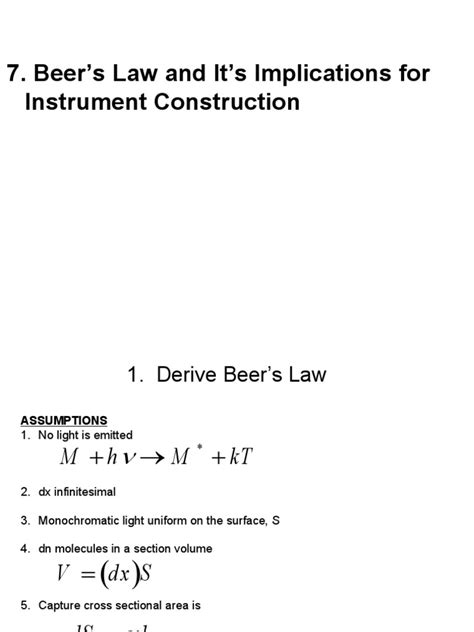 Beer's Law and It's Implications | PDF | Optics | Electromagnetic Radiation