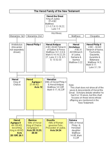 Herod Family Tree Updated For Acts | PDF | Herod Antipas | Ancient Jews