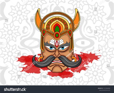 Illustration Ravana Dussehra Navratri Festival India Stock Vector (Royalty Free) 1512284309 ...