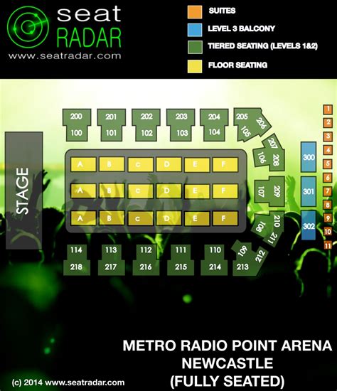 Metro Radio Arena Seating Chart - Ponasa