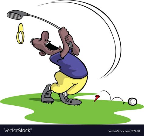 Goofy golfer Royalty Free Vector Image - VectorStock