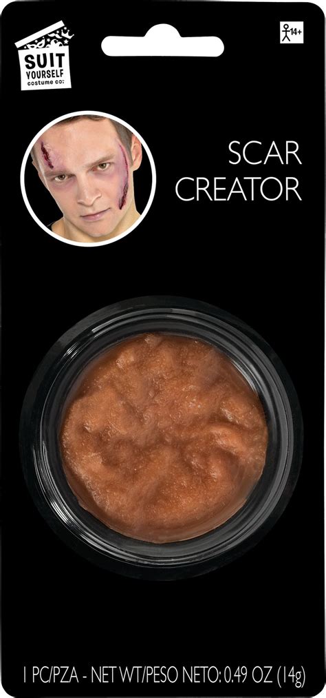 Scar Wound Creator Face Makeup, Brown, 14-g, Costume Accessory for ...