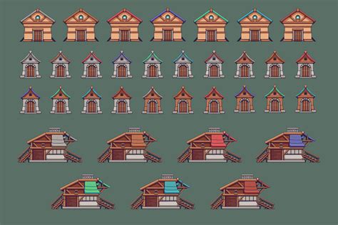 Village Pixel Art Environment Assets Pack - CraftPix.net