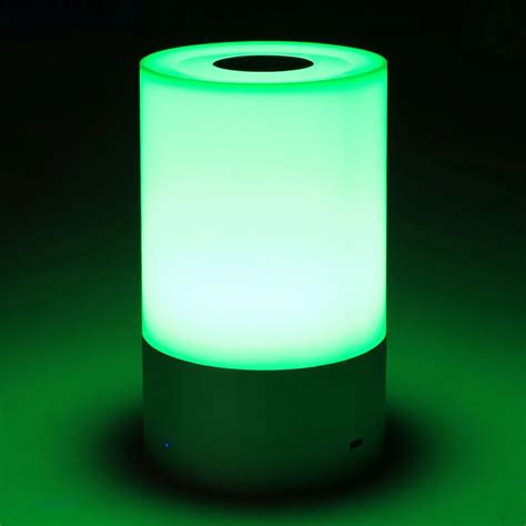 LED Dimmable Bedside Lamp Touch Sensor Control RGB Color Changing Rechargeable Smart Table Lamp ...