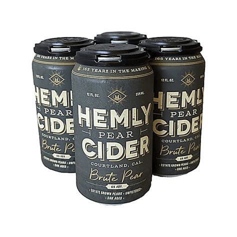 Hemly Cider Brute Pear (4PKC 12 OZ) | Standard Cider and Perry | BevMo