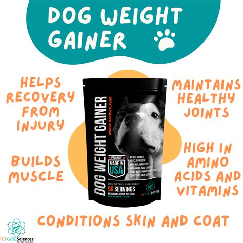 PET CARE Sciences® Dog Weight and Muscle Gainer in 2021 | Dog weight, Protein to build muscle ...