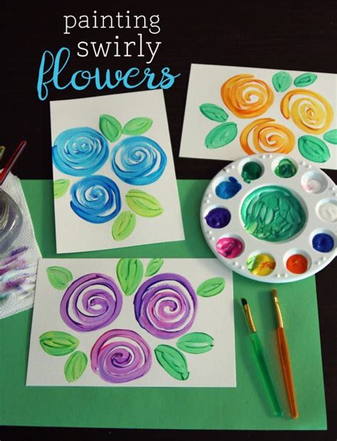 Painting Swirly Flowers with a Simple Technique | Make and Takes