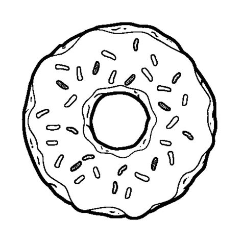 Printable Donut Coloring Pages