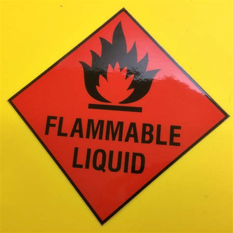 FLAMMABLE LIQUID WARNING STICKER Decal Heads - Stickers and Decals