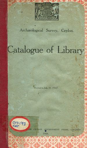 Catalogue of Library - நூலகம்