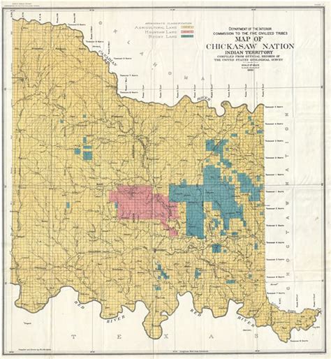 Department of Interior Commission to the Five Civilized Tribes Map of ...