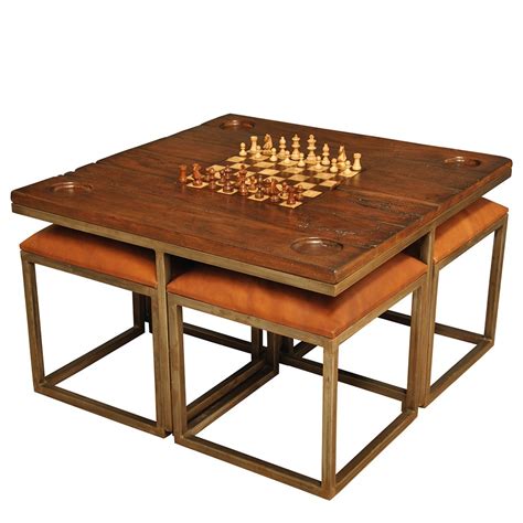 Low Game Table With Stools Board Game Table, Table Games, Game Tables, Board Games, Game Room ...