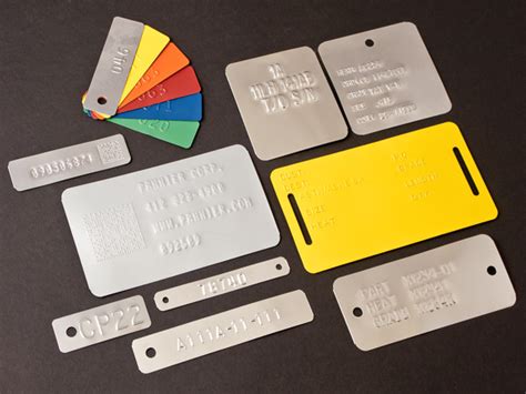 Embossed Metal Tags for Industrial Product ID and Tracking