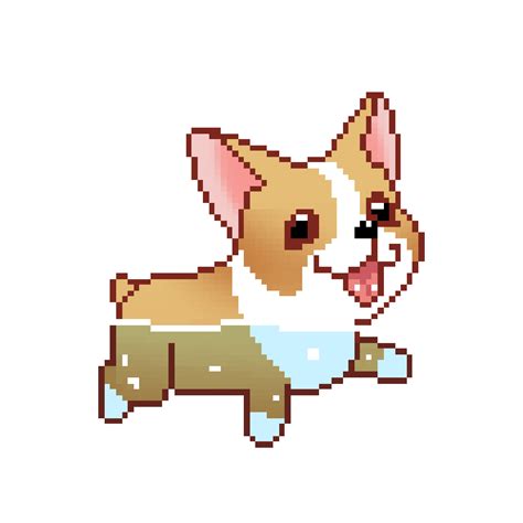 Pin by Noe Diaz on Kawaii gifs!! ‿‿ | Pixel art, Art, Corgi memes