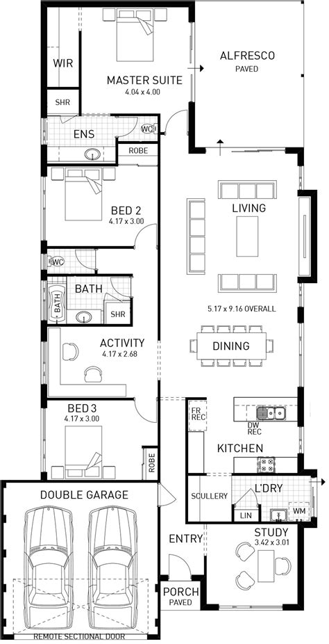 Oakbella, Single Storey Modern Floor Plan, WA | Single floor house design, House floor plans ...