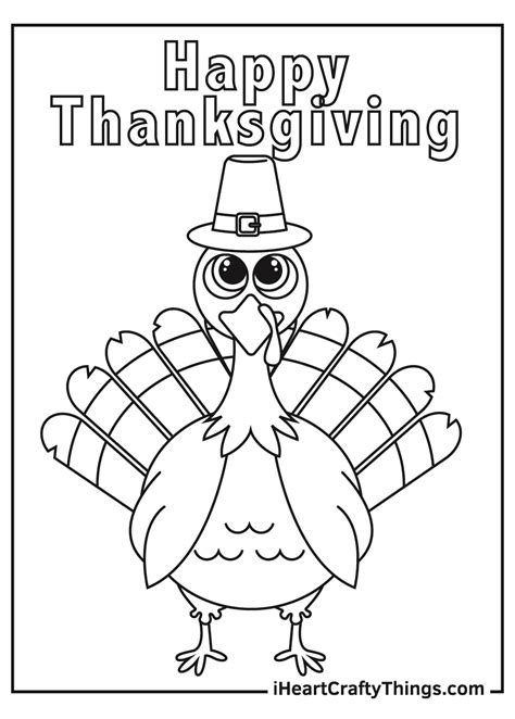 Cute Thanksgiving Turkey Coloring Pages (Updated 2021)