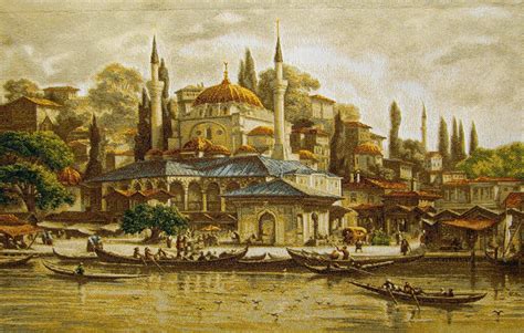 Istanbul Painting Panorama Wall Art Istanbul Poster | Etsy