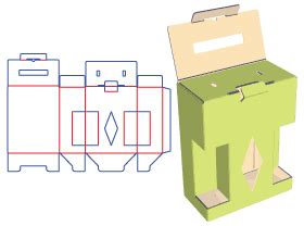 Free box template expansion diagram knife mold map generation download_Gift packaging design ...