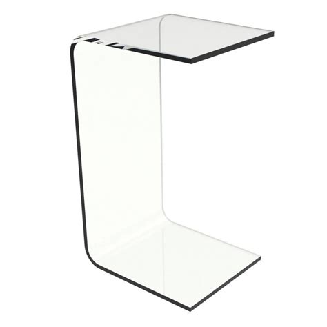 Lavish Home Acrylic Clear Modern C-Style Vertical End Table, Clear Acrylic | Acrylic side table ...
